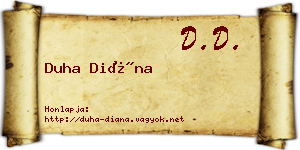 Duha Diána névjegykártya