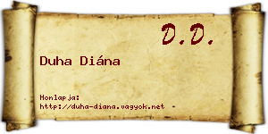 Duha Diána névjegykártya